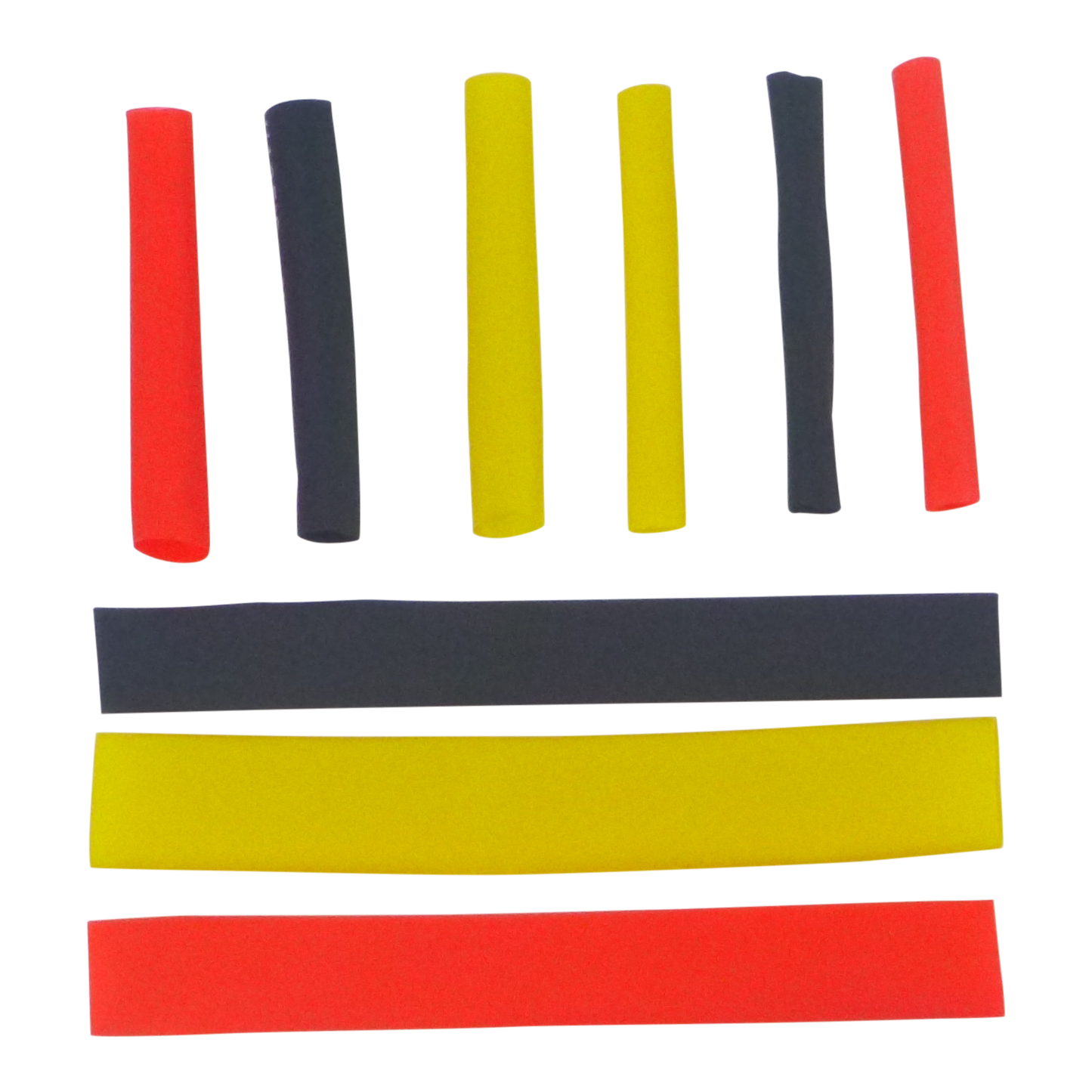 Swimerz Assist Hook Sleeves, 3mm Shrink Tube, Black, Yellow & Red, 50mmL. Qty 45. - Image 2