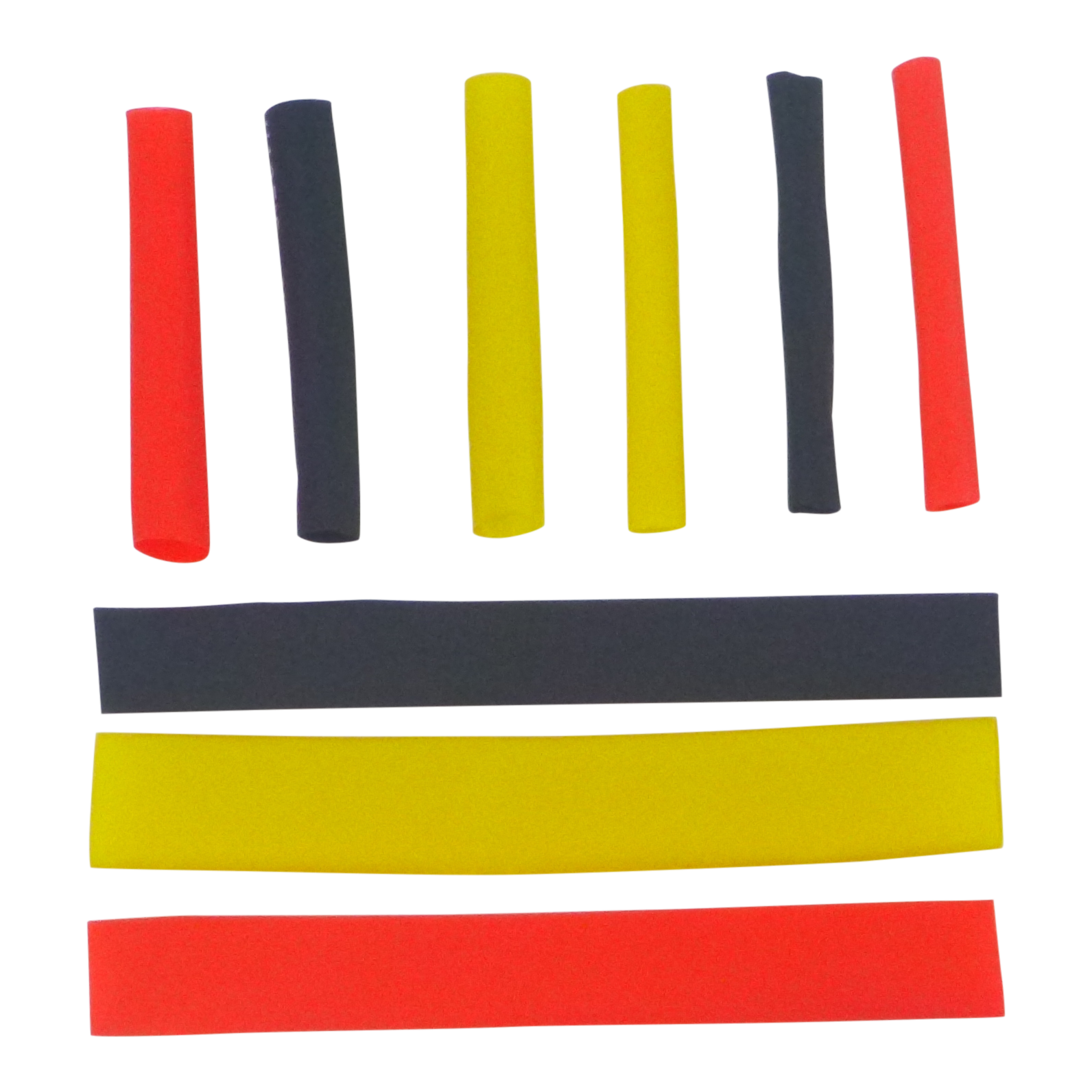 Swimerz Assist Hook Sleeves, 3mm Shrink Tube, Black, Yellow & Red, 50mmL. Qty 45. - Image 2