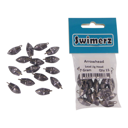 Swimerz 7gm Arrowhead Jig Head, 1/4oz, Lead, 15 pack - Image 3