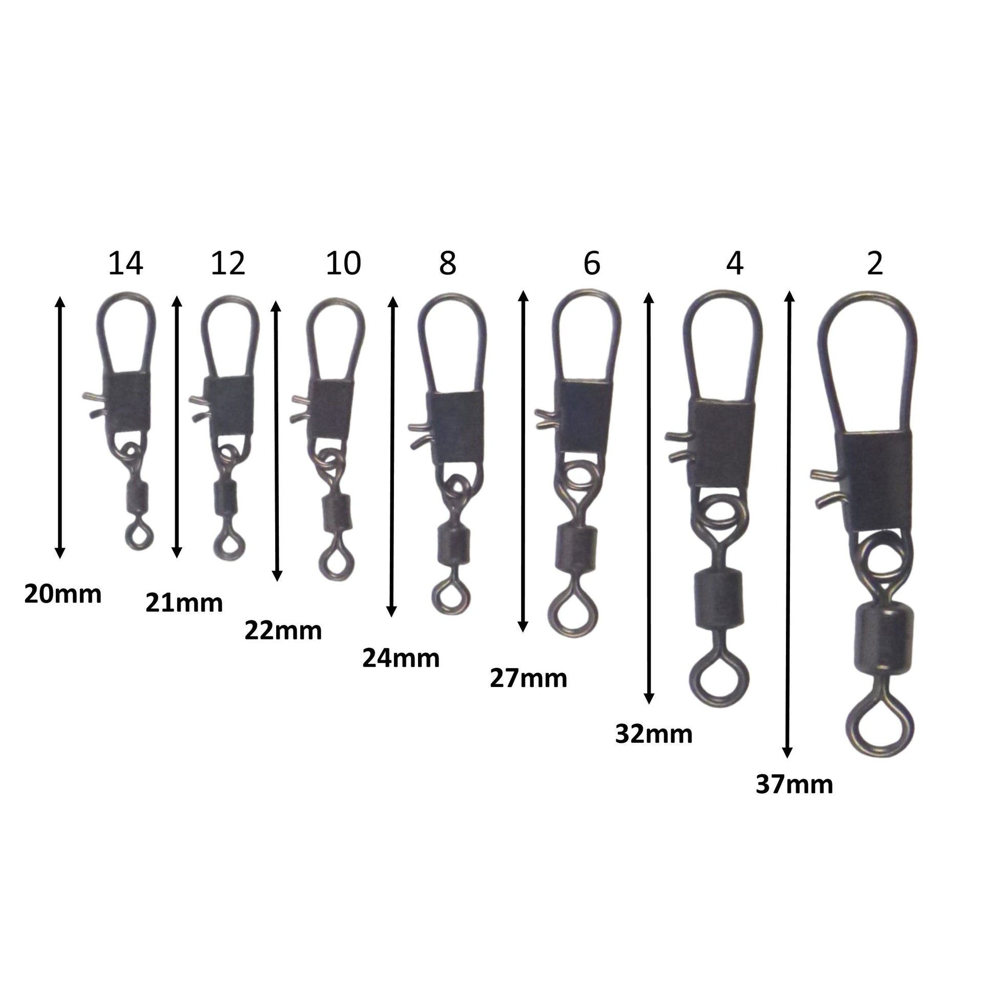 Swimerz Rolling Swivel w Interlock Snap, Size 14, 50 pack - Image 2