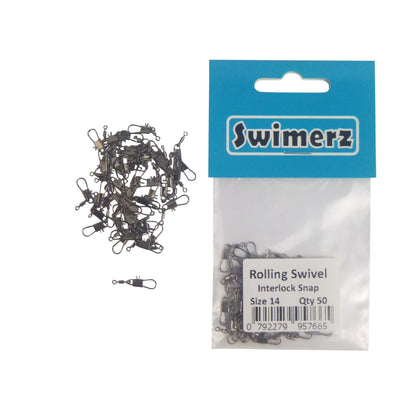 Swimerz Rolling Swivel w Interlock Snap, Size 14, 50 pack - Image 3