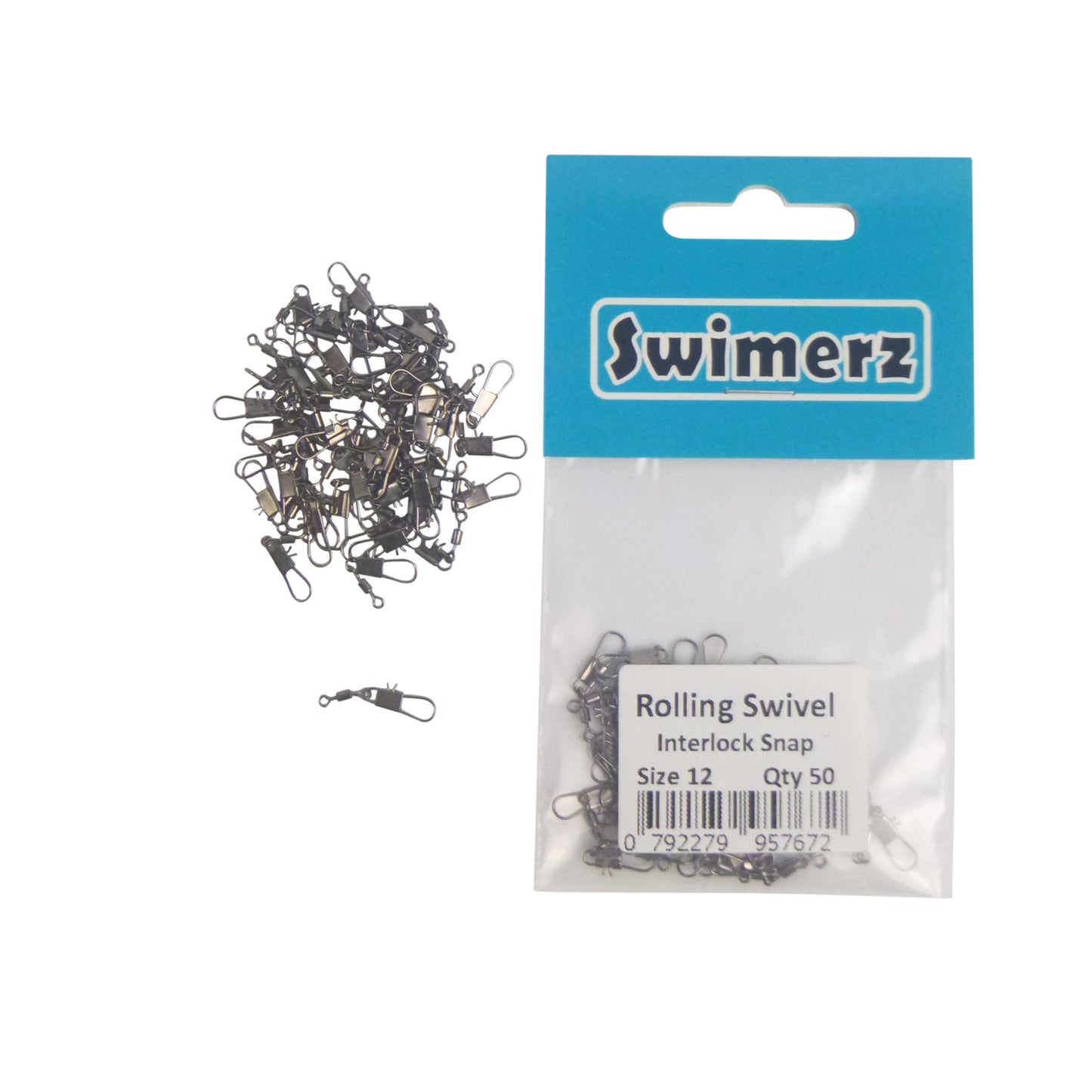 Swimerz Rolling Swivel w Interlock Snap, Size 12, 50 pack - Image 3