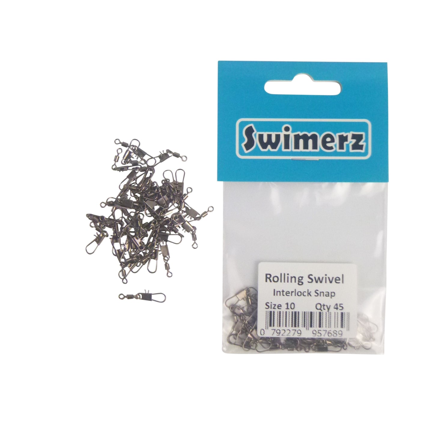 Swimerz Rolling Swivel w Interlock Snap, Size 10, 45 pack - Image 3