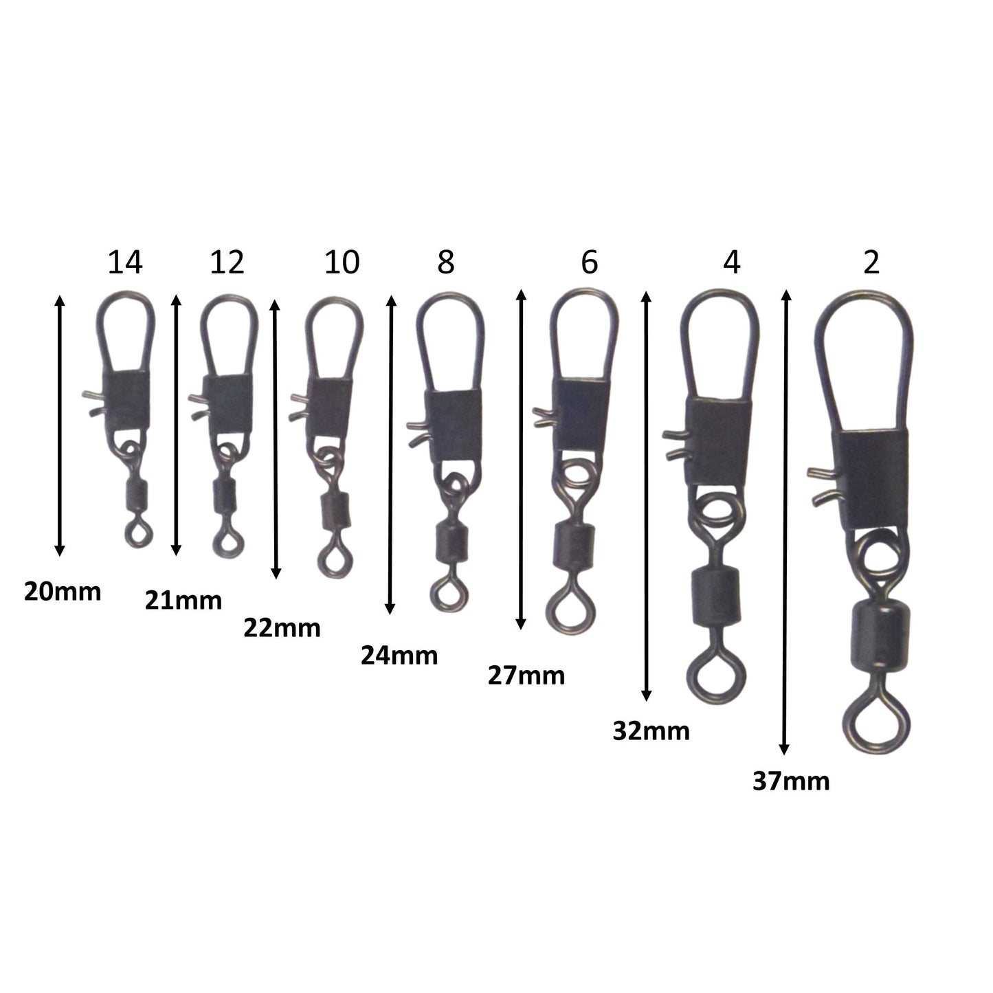 Swimerz Rolling Swivel w Interlock Snap, Size 6, 40 pack - Image 2