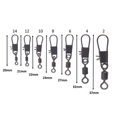 Swimerz Rolling Swivel w Interlock Snap, Size 6, 40 pack - Image 2