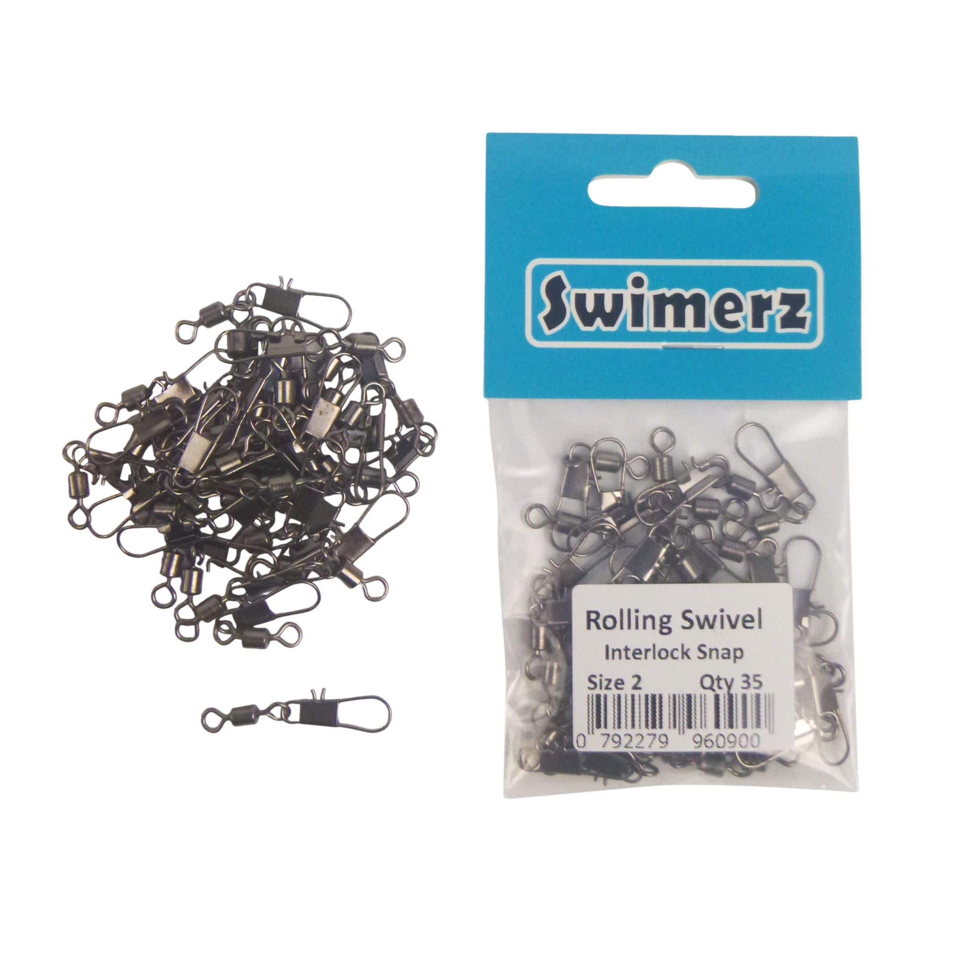 Swimerz Rolling Swivel w Interlock Snap, Size 2, 35 pack - Image 3