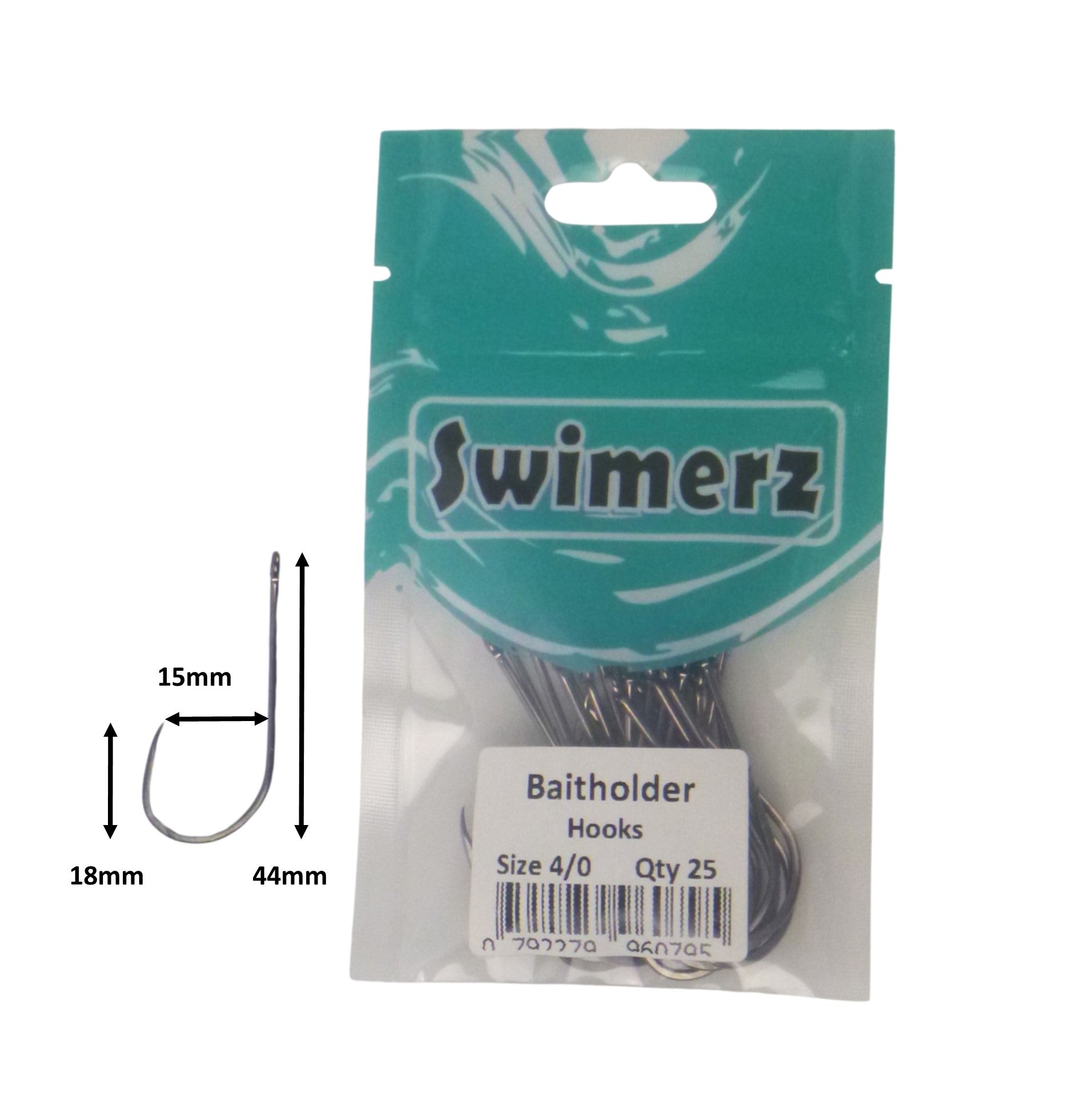 Swimerz 4/0 Baitholder Hook, Qty 25 - Image 3