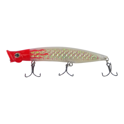 Toppu Mizzu Cupface Popper, 110mm, Silver Red Hex