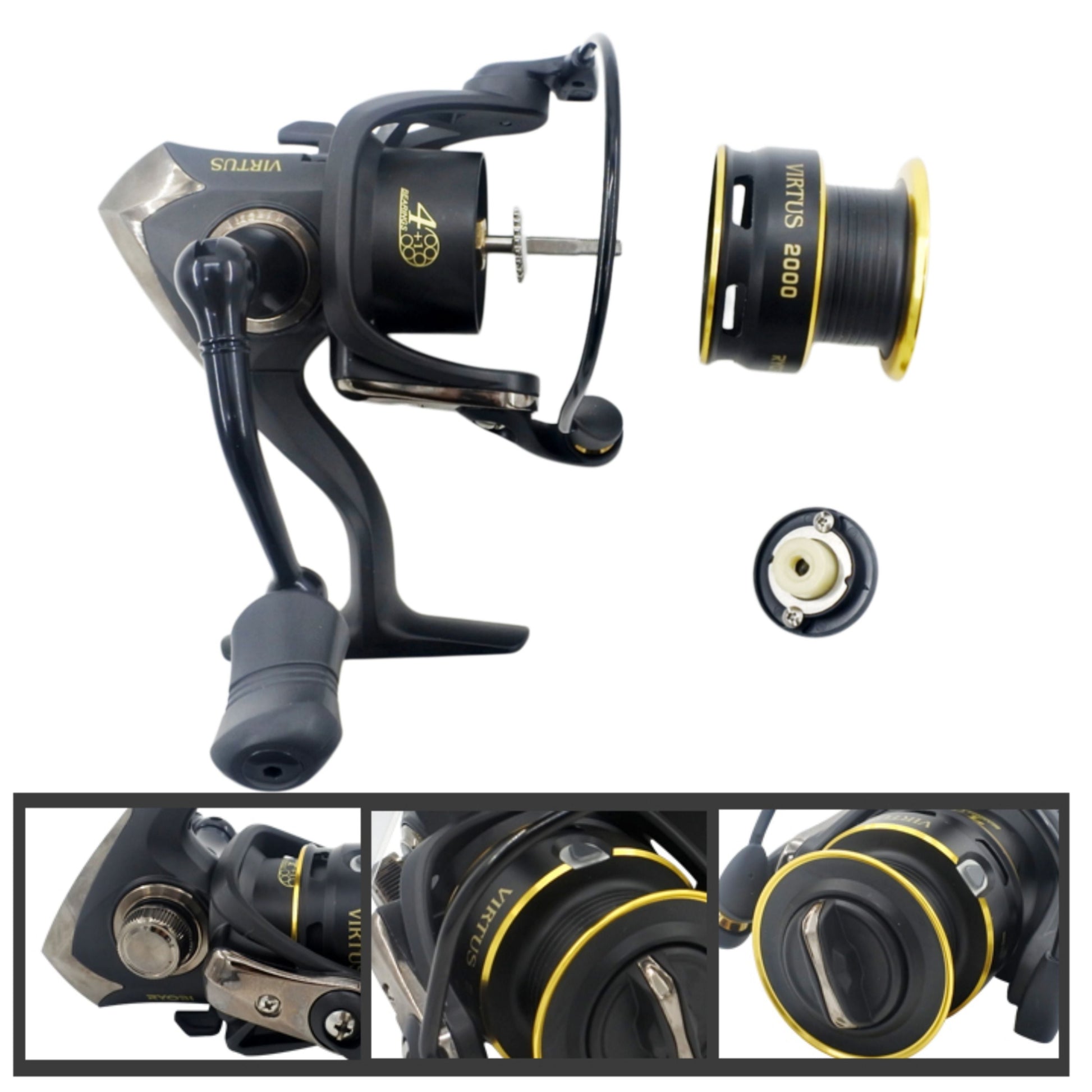 Ryobi Virtus 1000 Spinning Reel, 5:1:1 Gear Ratio 4+1BB - Image 3