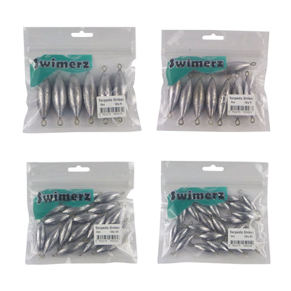 Swimerz Bulk Pack Torpedo Trolling Sinker, 4 sizes, Qty 58 - Image 2