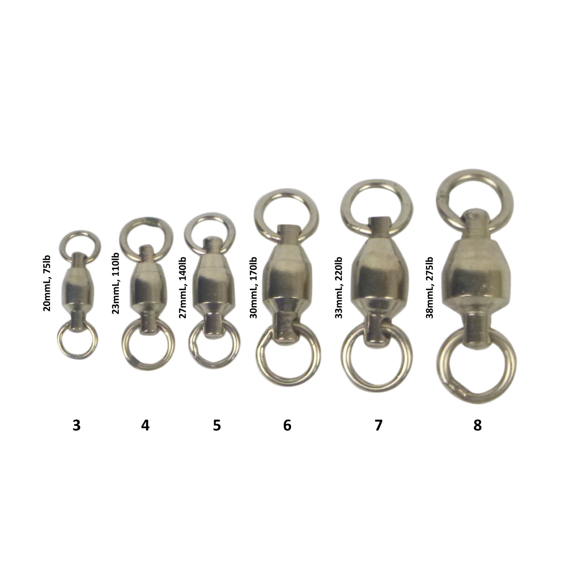 Swimerz Heavy Duty Ball Bearing Swivels, Size 3, 20 pack - Image 2
