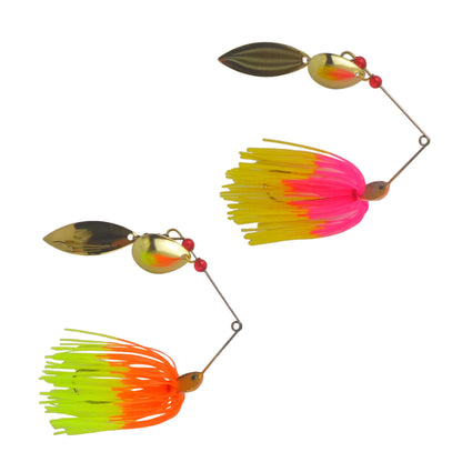 Dekoi 15gm LS17 Closed Eye Spinnerbait, Orange Lime, Qty 2 - Image 2