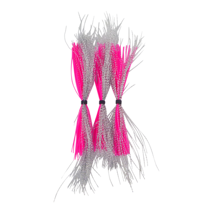 Dekoi Krystal Flash Lure Skirts, Silver Pink