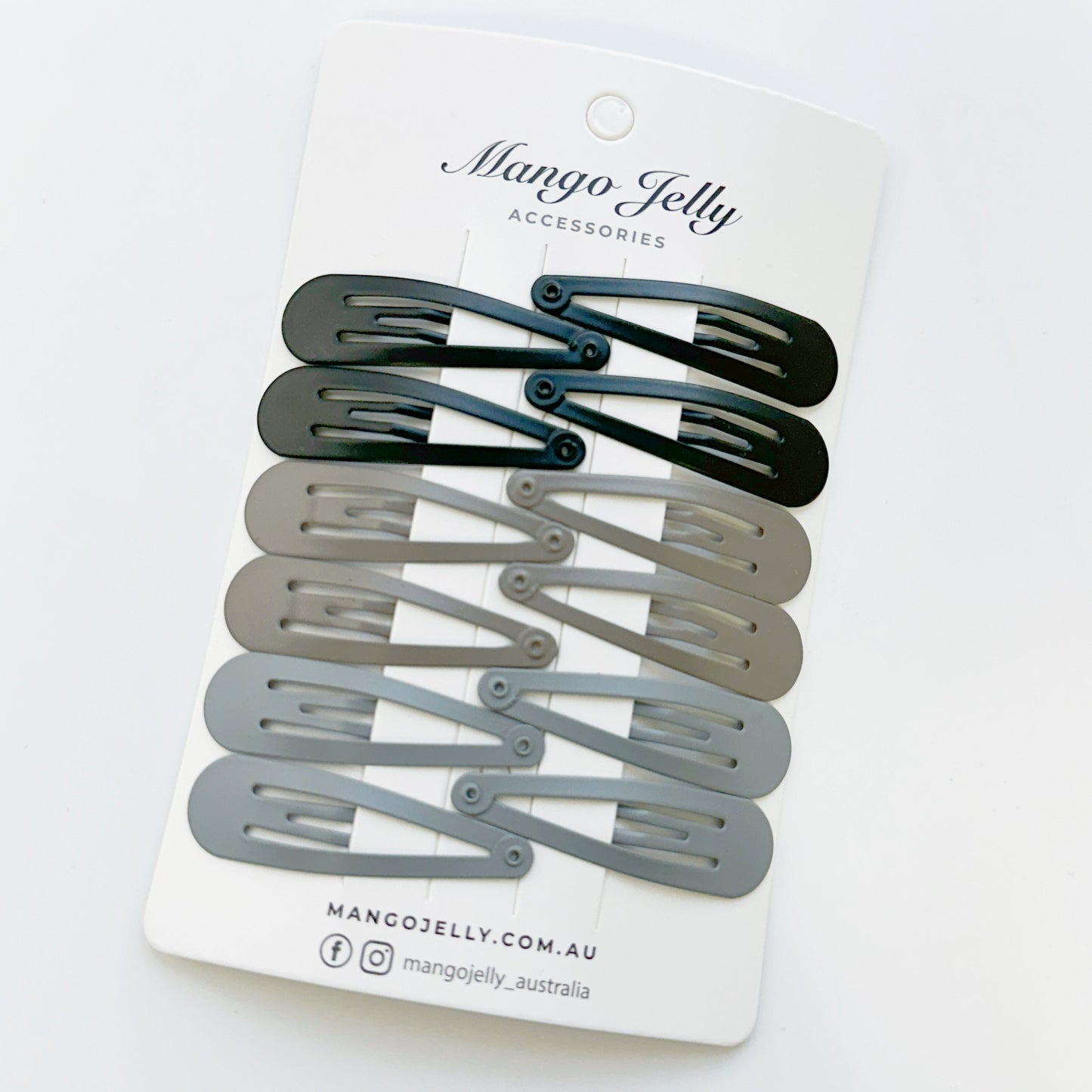 Essential Snap Hair clips - Black - 12 Pieces - Image 5