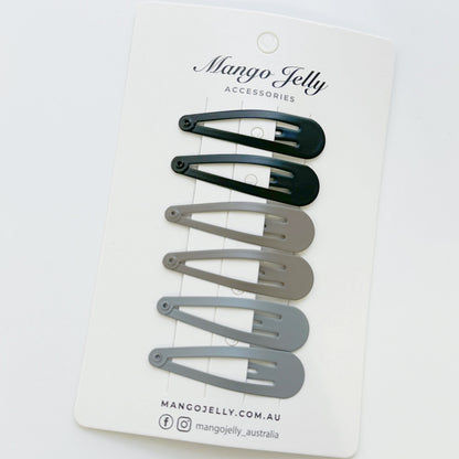 Essential Snap Hair clips - Black - 6 Pieces - Image 4