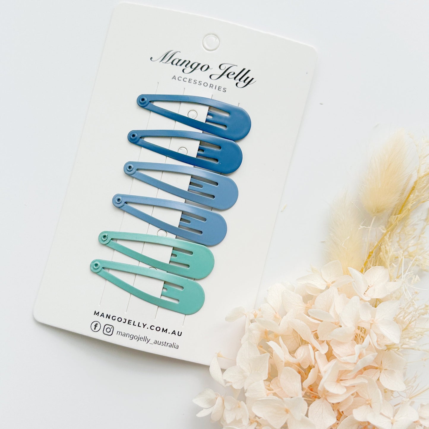 Essential Snap Hair clips - Blue - 12 Pieces - Image 3