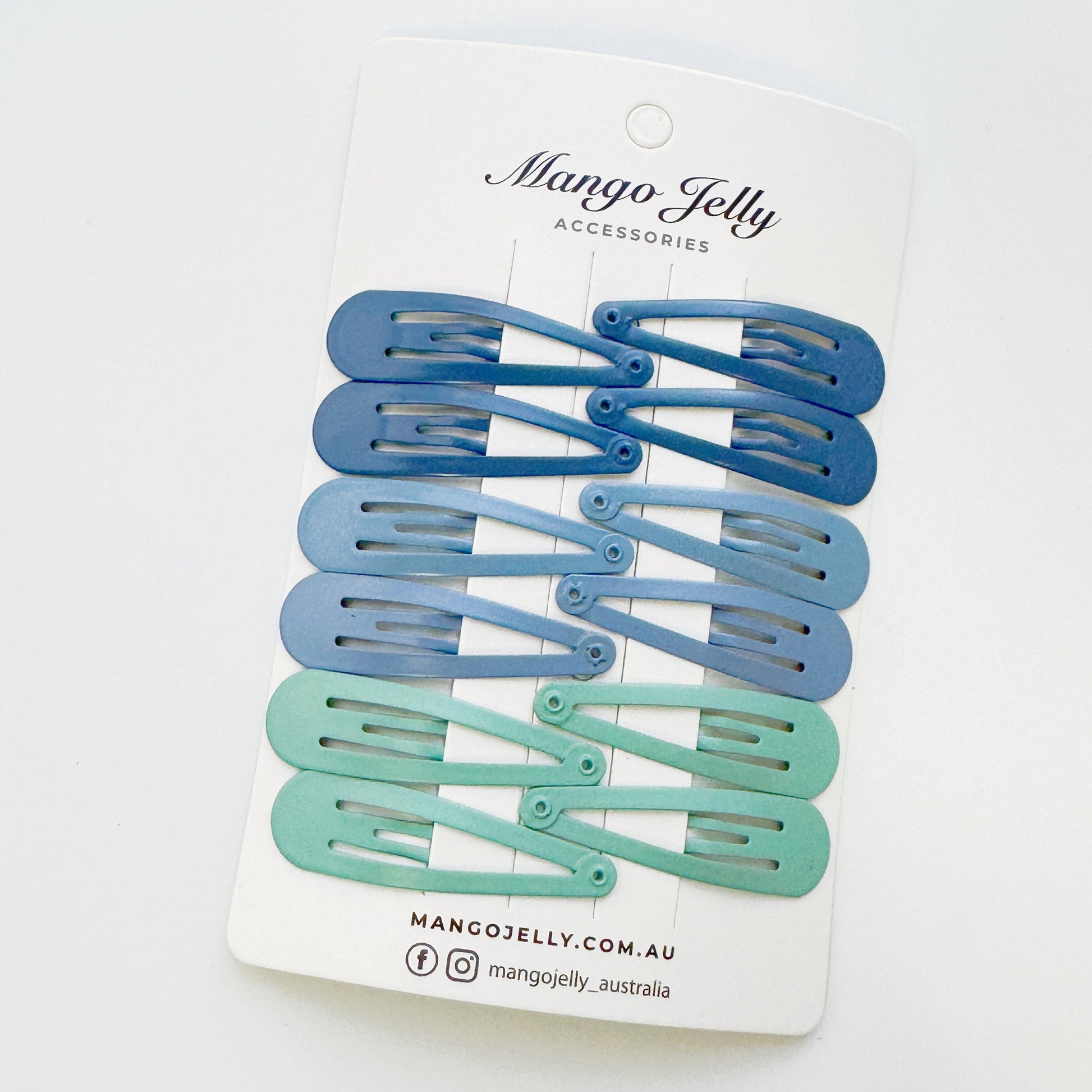 Essential Snap Hair clips - Blue - 12 Pieces - Image 5