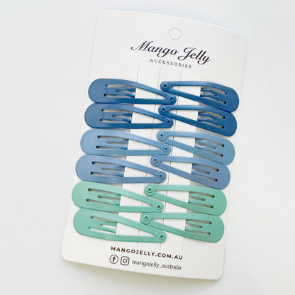 Essential Snap Hair clips - Blue - 12 Pieces - Image 7