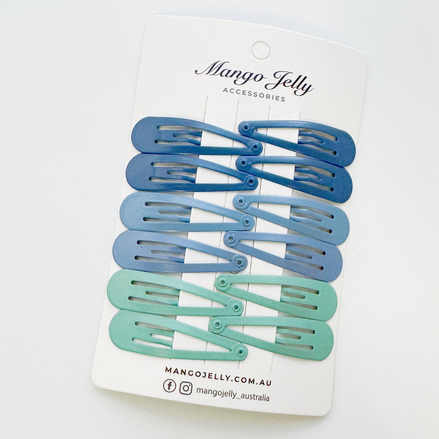 Essential Snap Hair clips - Blue - 6 Pieces - Image 5