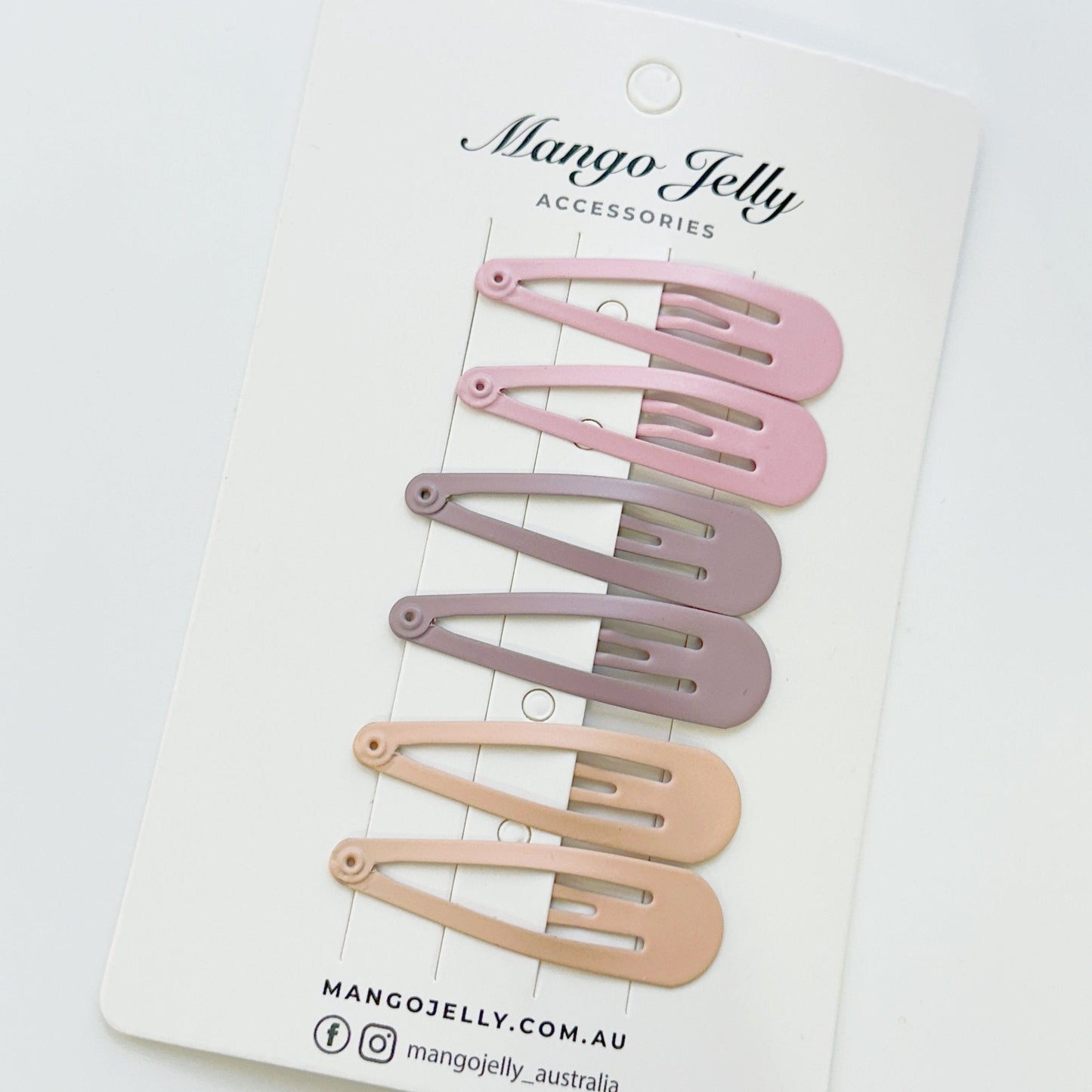 Essential Snap Hair clips - Dusty Pink - 6 Pieces - Image 5