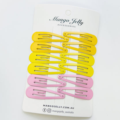 Essential Snap Hair clips - Lemon - 12 Pieces - Image 4