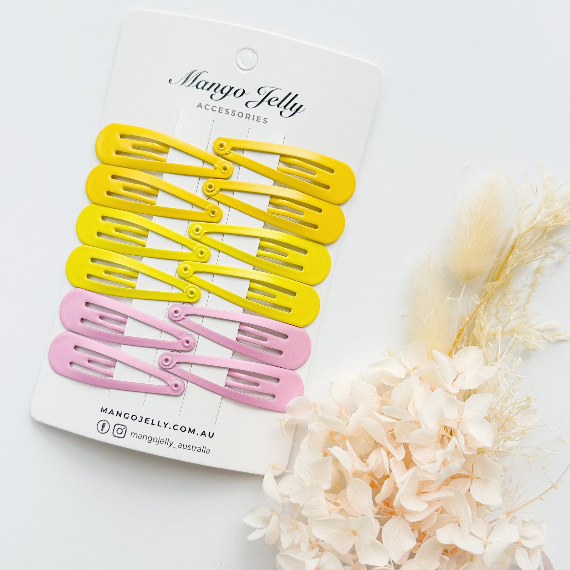 Essential Snap Hair clips - Lemon - 6 Pieces - Image 2