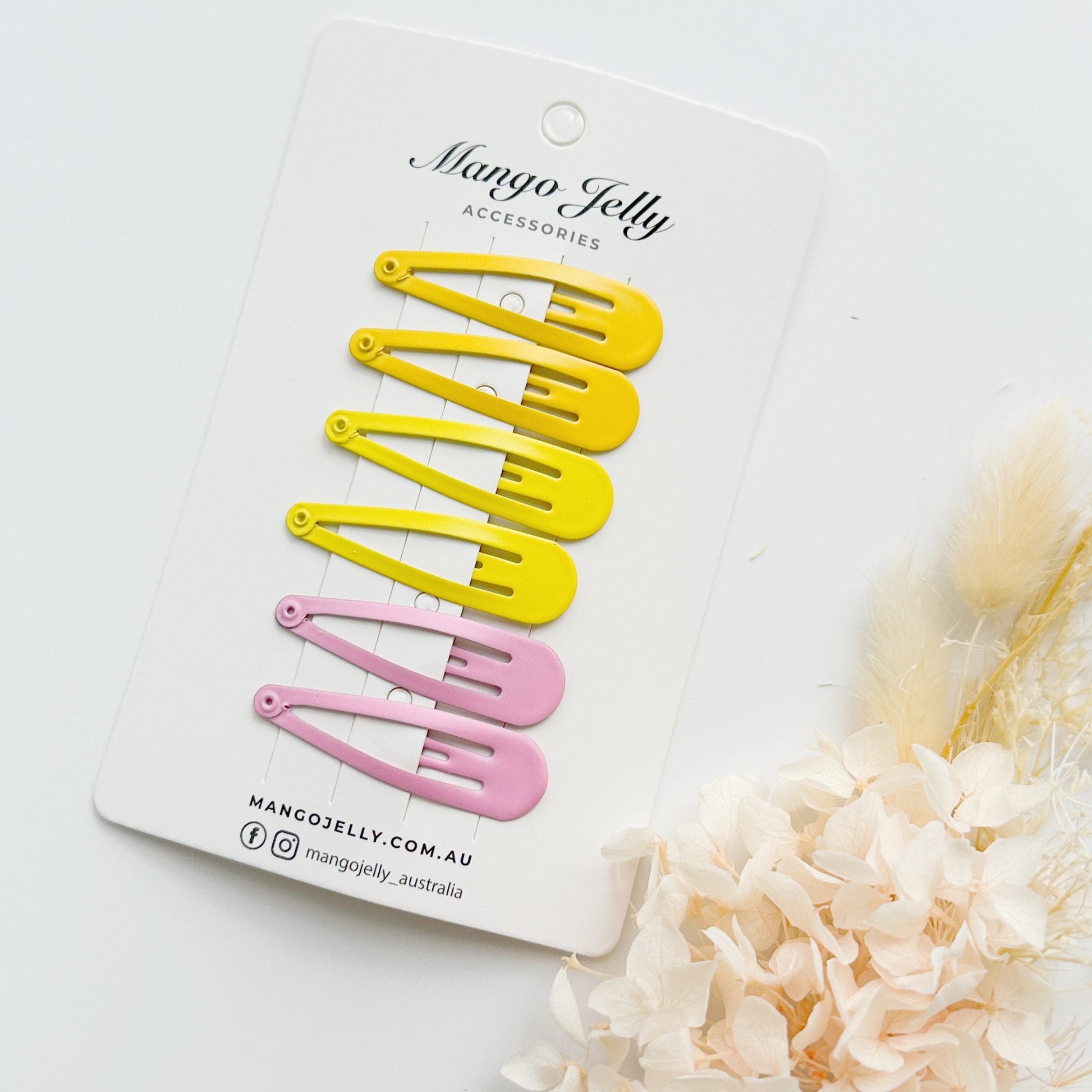 Essential Snap Hair clips - Lemon - 6 Pieces - Image 3