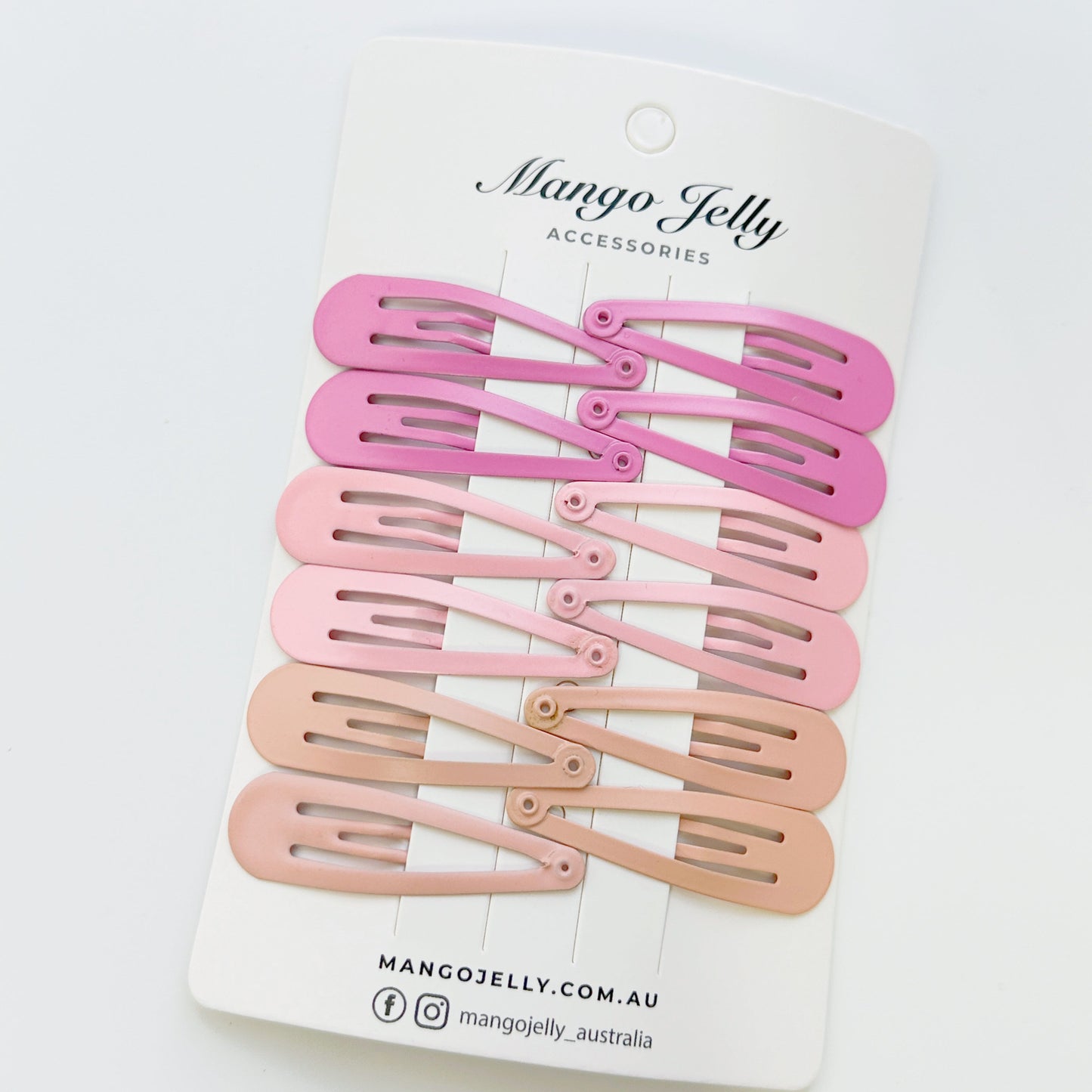 Essential Snap Hair clips - Pink - 6 Pieces - Image 7