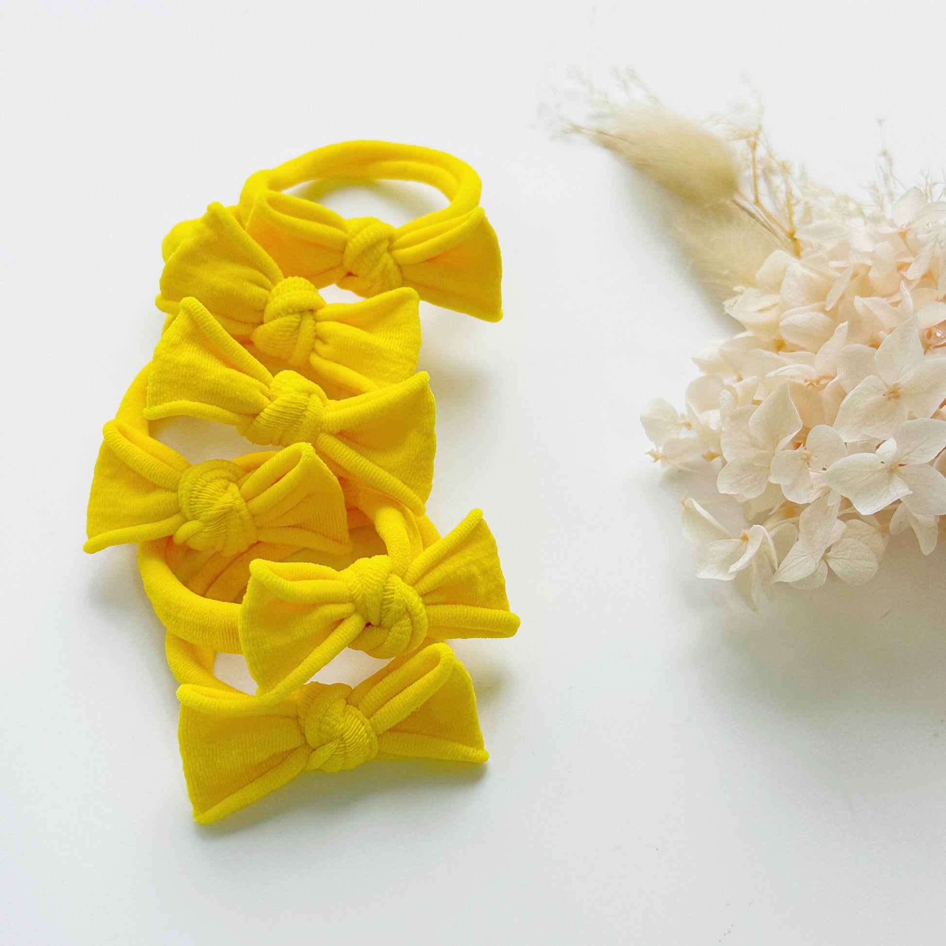 Handmade Simple Bows - School colours - Yellow - 1 pairs - Image 9