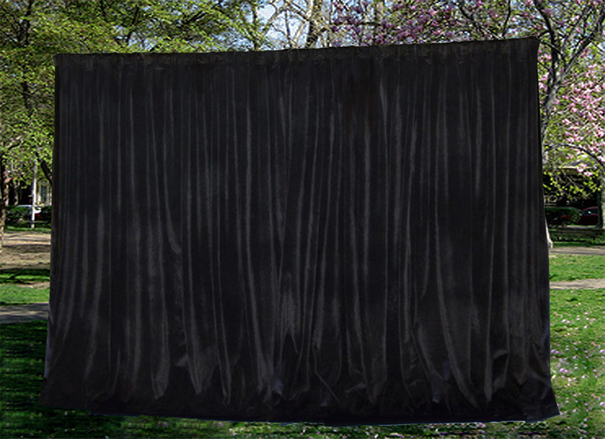 Large Thick Faux Mink Velvet Curtains Blockout 550x 230cm+Hook Pinch Pleat Black - Image 2
