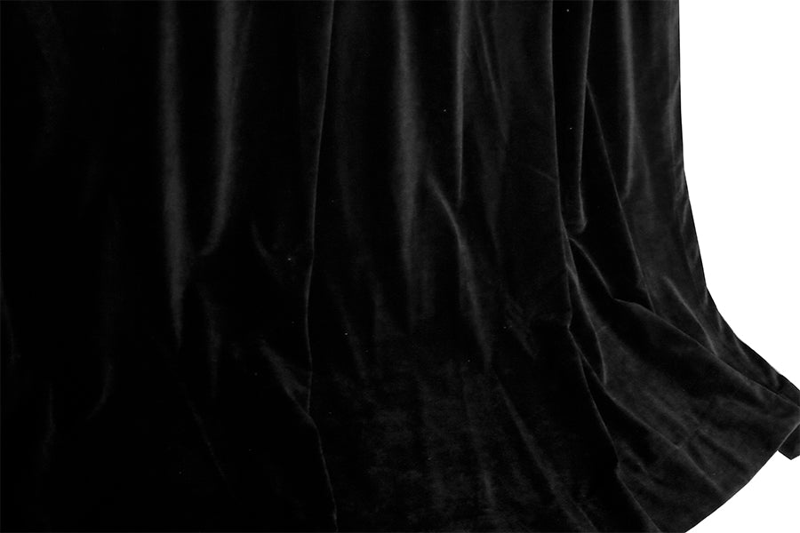 Large Thick Faux Mink Velvet Curtains Blockout 550x 230cm+Hook Pinch Pleat Black - Image 4