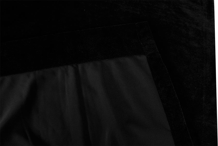 Large Thick Faux Mink Velvet Curtains Blockout 550x 230cm+Hook Pinch Pleat Black - Image 7