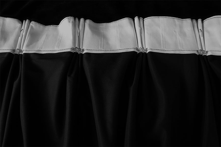 Large Thick Faux Mink Velvet Curtains Blockout 550x 230cm+Hook Pinch Pleat Black - Image 8