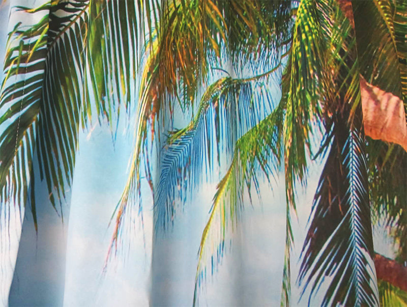 Sea View 3D Printing Blockout Curtains 2x127x160cm PINCH PLEAT Fabric Seascape - Image 2