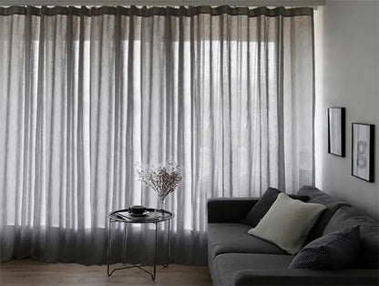 Sheer Voile Curtains 548cm wide 230cm Drop+30 Hooks Pinch Pleat New, Black