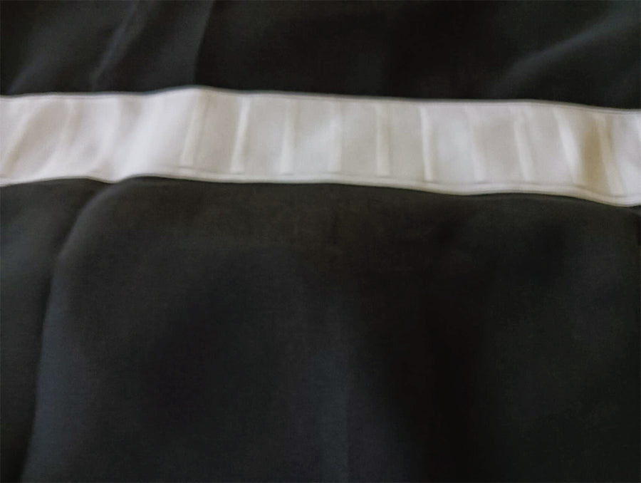 Sheer Voile Curtains 548cm wide 230cm Drop+30 Hooks Pinch Pleat New, Black - Image 5