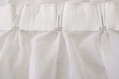 2 Sheer Voile Curtains 530cm wide 230cm long + 30 Hooks New - Image 5