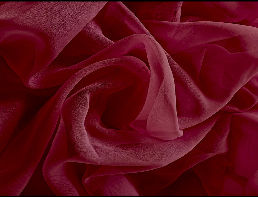 2 Long Drop Sheer Voile Curtains 590cm wide 270cm Drop Pinch Pleat + Hooks Wine - Image 3