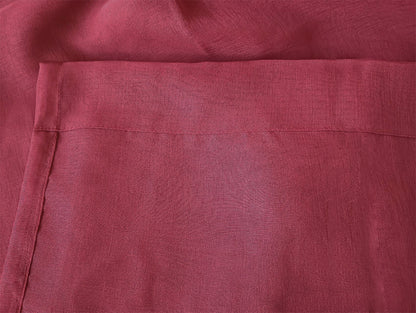 2 Long Drop Sheer Voile Curtains 590cm wide 270cm Drop Pinch Pleat + Hooks Wine - Image 4
