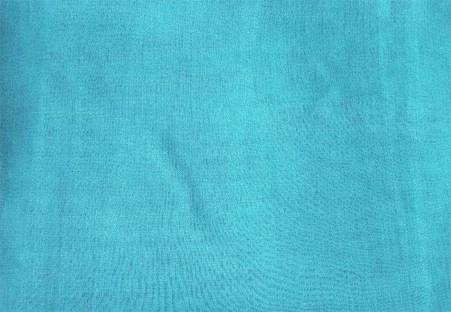 2 Long drop Sheer Voile Curtains 590cm x 270cm Drop+Hooks Pinch Pleat Lake Blue - Image 2
