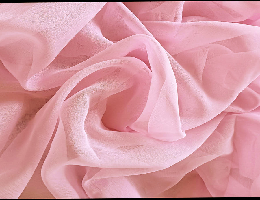 2 Long drop Sheer Voile Curtains 590cm wide 270cm Drop Pinch Pleat+30 Hook, Pink - Image 3