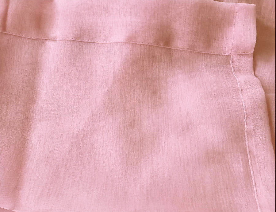 2 Long drop Sheer Voile Curtains 590cm wide 270cm Drop Pinch Pleat+30 Hook, Pink - Image 4
