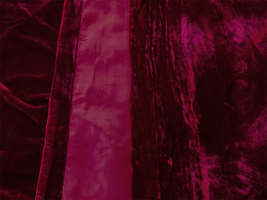 Large Thick Velvet Curtains 590x230cm with full liner 30 hooks Burgundy New - Image 3