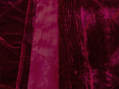 Large Thick Velvet Curtains 590x230cm with full liner 30 hooks Burgundy New - Image 3