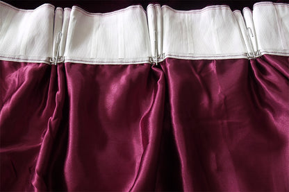Large Thick Velvet Curtains 590x230cm with full liner 30 hooks Burgundy New - Image 5