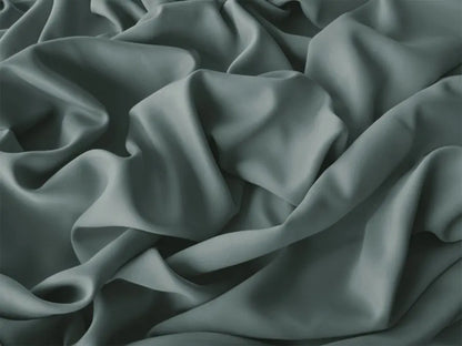 Blockout Curtains 600x270cm PINCH PLEAT+ Hooks High Level Fabric Grey Blue - Image 3