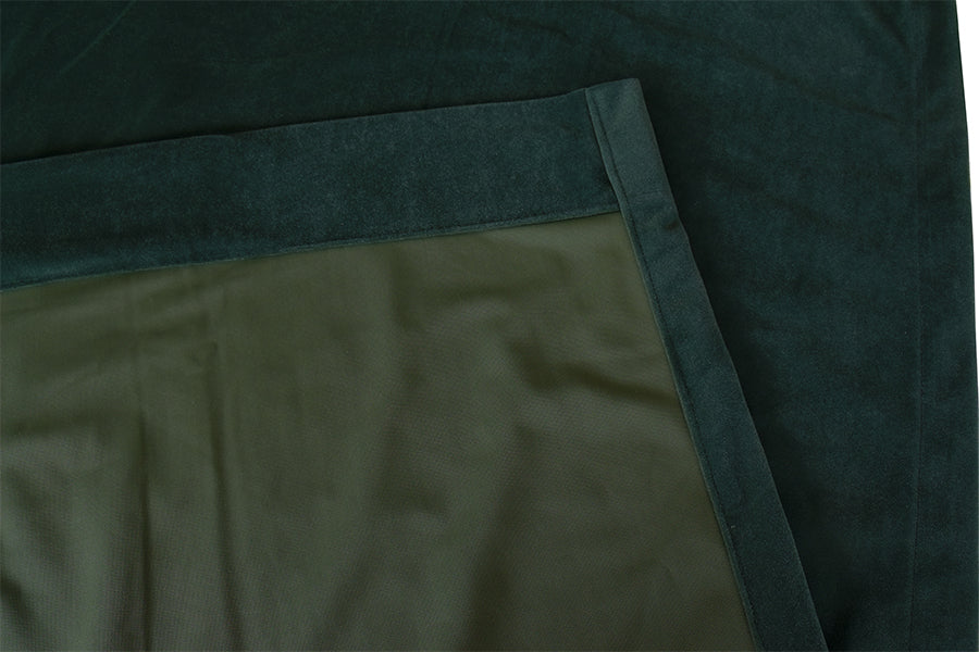 Large Thick Faux Mink Velvet Curtains 540x 230cm+30 Hooks Pinch Pleat, Green,New - Image 6