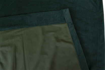 Large Thick Faux Mink Velvet Curtains 540x 230cm+30 Hooks Pinch Pleat, Green,New - Image 6