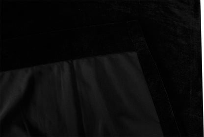 Large Thick Faux Mink Velvet Curtains Blockout 550x 230cm+Hook Pinch Pleat Black - Image 7