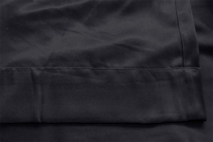 Blockout Curtains 2pcs 137x160cm PINCH PLEAT Blackout High Level Fabric Black - Image 3